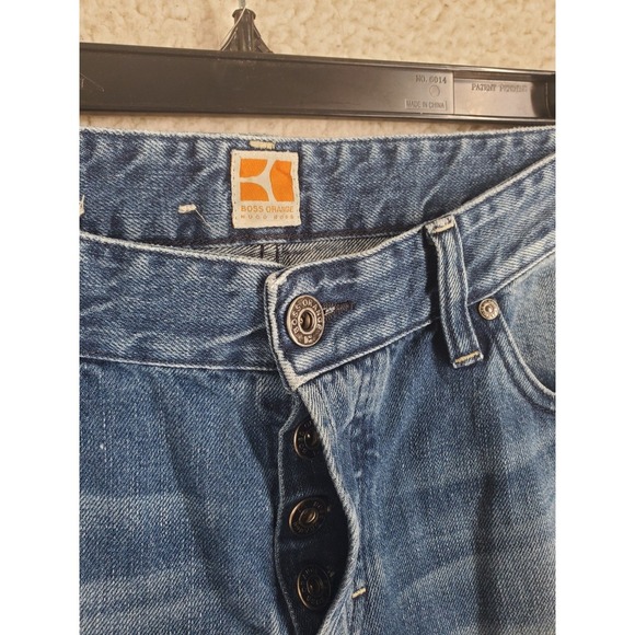 Hugo Boss Orange Blue Jeans Mens 32x30 Buttonfly Straight Leg (31x29) - Picture 8 of 12